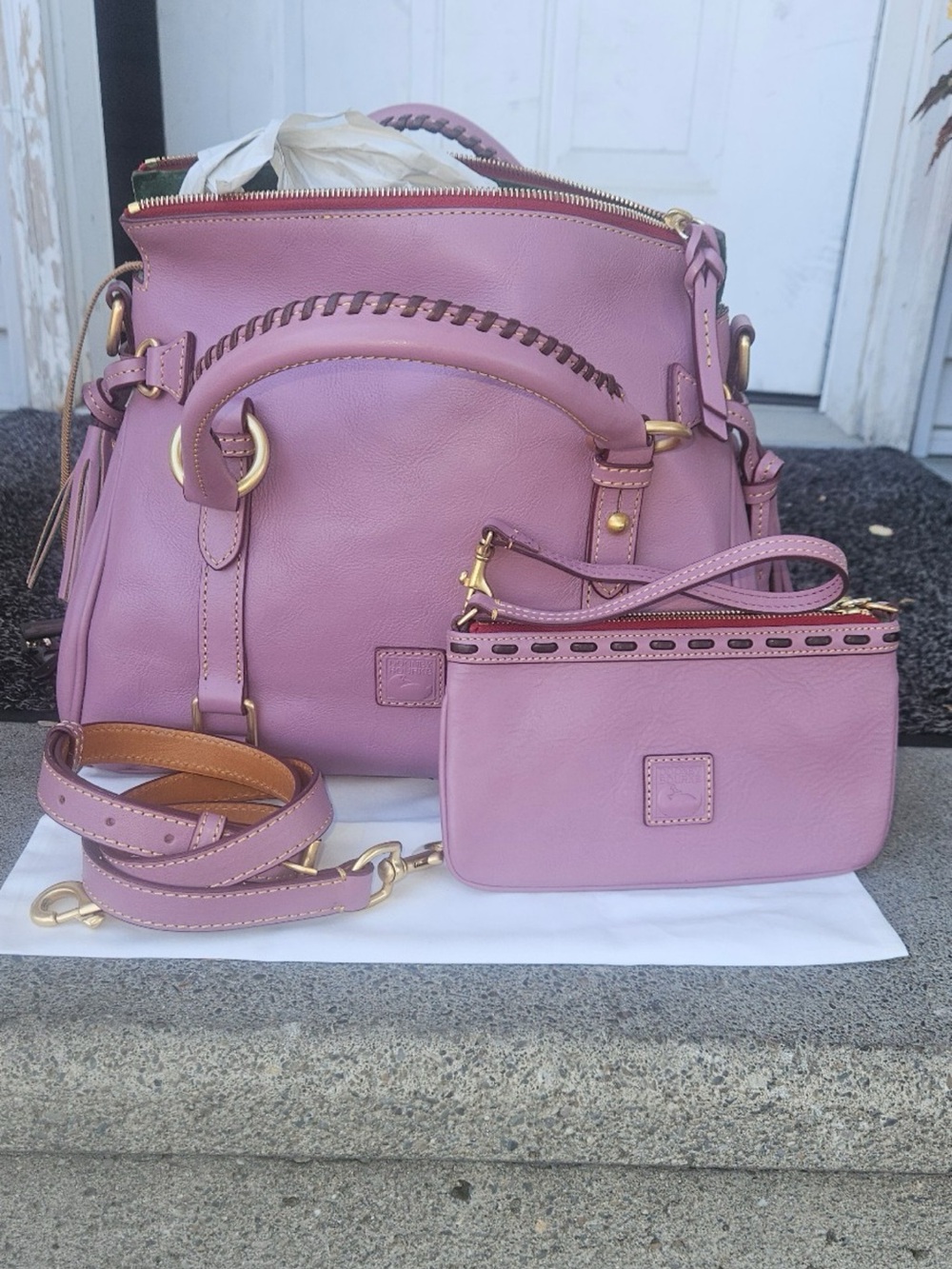 ISO dooney and bourke mauve Florentine!!!